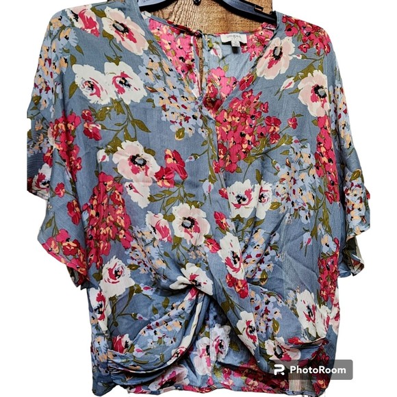 UMGEE Oversized Top Size M Silky Floral - Picture 1 of 6